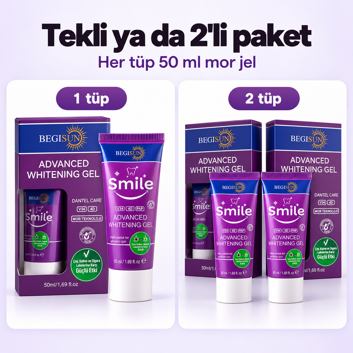 Mor Diş Beyazlatma Jeli · 50 ml